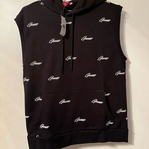 Guess Black Sleeveless Hoodie